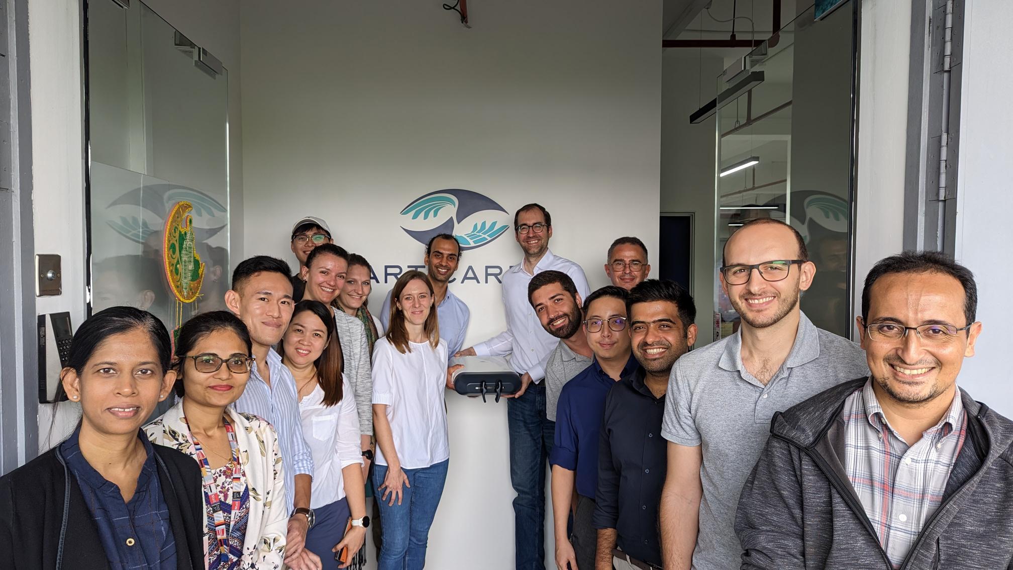 The team at Articares, RELab (ETH Zurich) and Singapore-ETH Centre, who are behind the development, testing and commercialisation of the ReHandyBot.